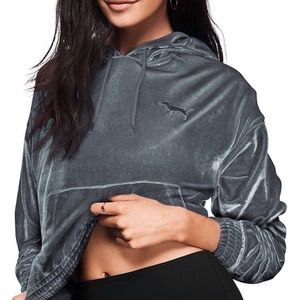 VS PINK Gray Velvet Hoodie